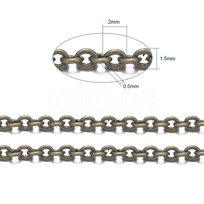 Brass Cable Chains X-CHC-034Y-AB-NF-1