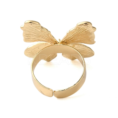 Butterfly Alloy Open Cuff Rings for Women LS-RJEW-U006-06B-G-1