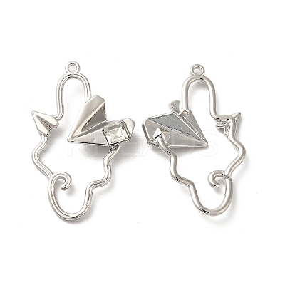 Glass Paper Plane Pendant PALLOY-K001-075P-04-1