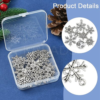 40Pcs 8 Styles Tibetan Style Alloy Pendants FIND-YW0006-26-1