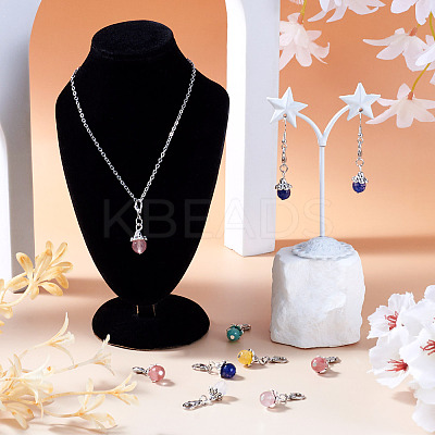 42Pcs 7 Style Gemstone Pendant Decorations HJEW-TA0001-20-1
