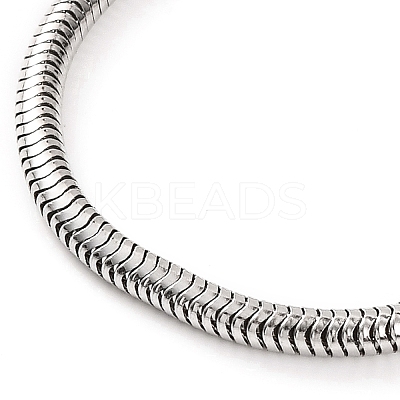 304 Stainless Steel Round Snake Chain Necklaces for Women NJEW-G140-13GP-1