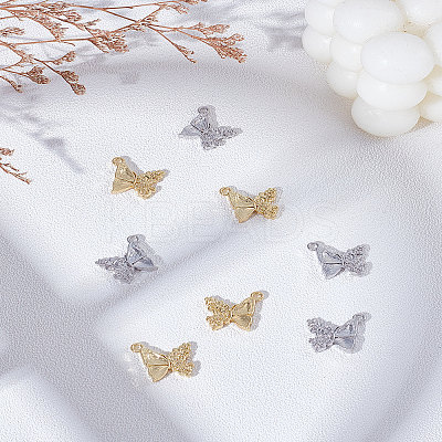 8Pcs 2 Colors Plating Alloy Pendants FIND-LP0005-66-1