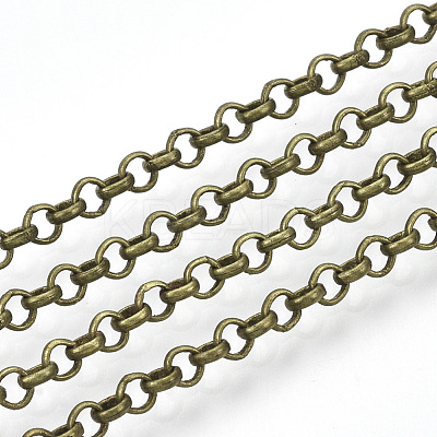 Soldered Brass Coated Iron Rolo Chains CH-S125-08B-AB-1