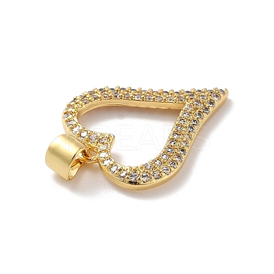 Rack Plating Brass Micro Pave Cubic Zirconia Pendants LS-KK-A160-04G-1