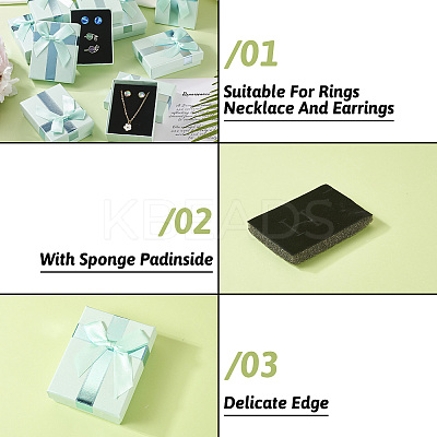 Rectangle Paper Jewelry Gift Boxes with Bowknot CON-TAC0010-89A-1