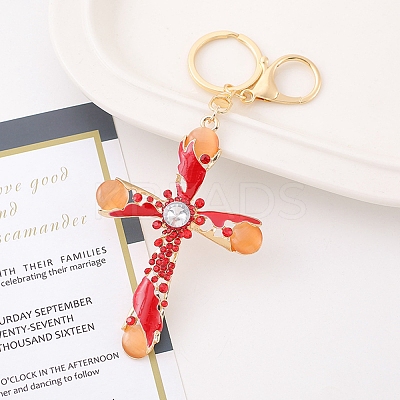 Cat Eye and Enamel Keychain PW-WG36406-01-1
