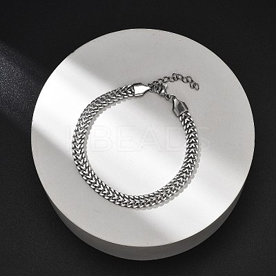 304 Stainless Steel Chains Bracelets BJEW-U017-02P-1