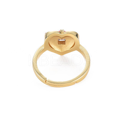 Adjustable Brass Micro Pave Colorful Cubic Zirconia Finger Rings RJEW-S044-163-NF-1