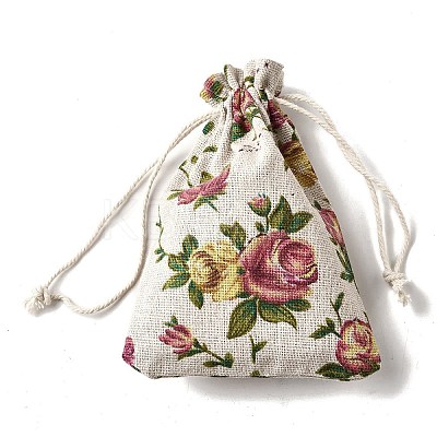 12Pcs 12 Styles Valentine's Day Printed Rectangle Burlap Cloth Packing Pouches X1-ABAG-U006-02B-1