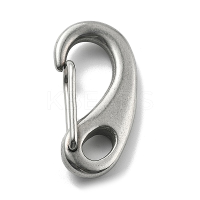304 Stainless Steel Push Gate Snap Keychain Clasp Findings STAS-B082-04A-P-1
