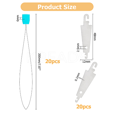 20Pcs Stainless Steel Sewing Needle Devices TOOL-HS0001-62-1