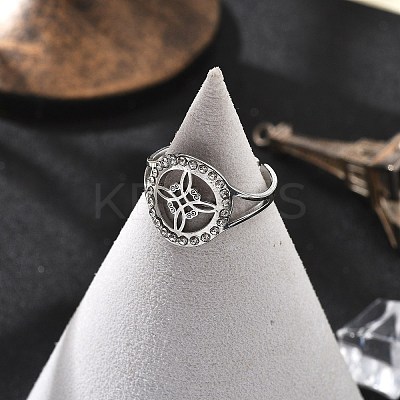 201 Stainless Steel Cuff Rings for Women LS-RJEW-S395-03P-1-1