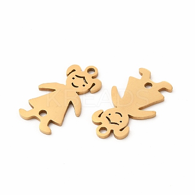 201 Stainless Steel Connector Charms STAS-K251-091G-1