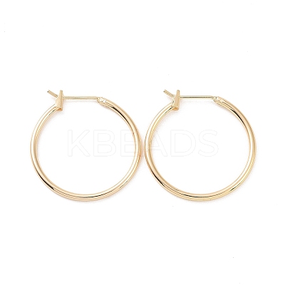 Brass Huggie Hoop Earrings for Women EJEW-A083-01G-1
