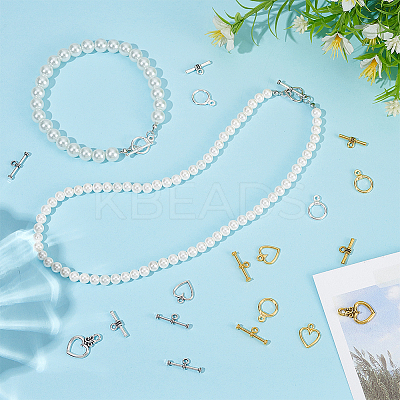 120 Sets 6 Styles Tibetan Style Alloy Toggle Clasps FIND-AR0005-77-1