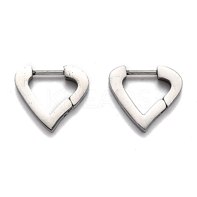 Tarnish Resistant 304 Stainless Steel Huggie Hoop Earrings STAS-J033-16P-1