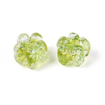 Handmade Foil Lampwork Beads Strands FOIL-T008-06G-1