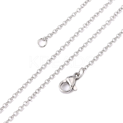 Tarnish Resistant 304 Stainless Steel Cable Chain Necklaces STAS-O053-11P-1