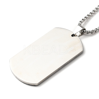 Non-Tarnish 201 Stainless Steel Rectangle with Constellations Pendant Necklace for Women LS-NJEW-G015-01D-1