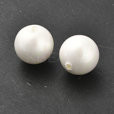 Baking Paint Pearlized Glass Pearl Round Beads HY-Q001-01B-1
