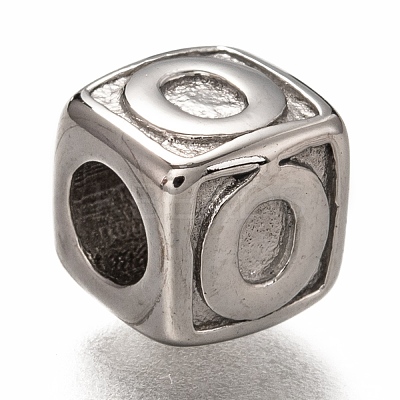 Tarnish Resistant 304 Stainless Steel European Beads OPDL-L020-001O-1