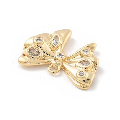 Brass Micro Pave Cubic Zirconia Pendants KK-D283-03G-1