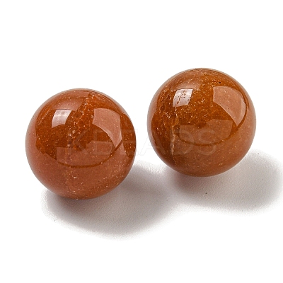 Natural Red Aventurine Round Ball Figurines Statues for Home Office Desktop Decoration G-P532-02A-07-1
