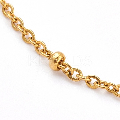 304 Stainless Steel Satellite Chain Anklets X-AJEW-AN00393-1