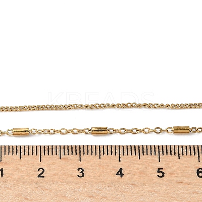 304 Stainless Steel Cable Chain Double Layered Necklaces for Women NJEW-U050-02E-G-1