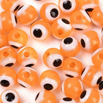 Luminous & Printed Opaque Acrylic Beads LACR-G050-01G-1