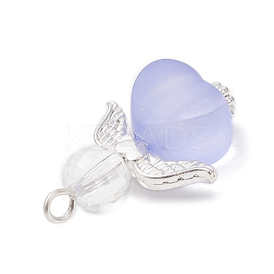 Transparent Acrylic Angel Pendants PALLOY-JF04095-03-1