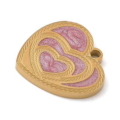 304 Stainless Steel Enamel Pendants LS-STAS-K312-02B-G-1