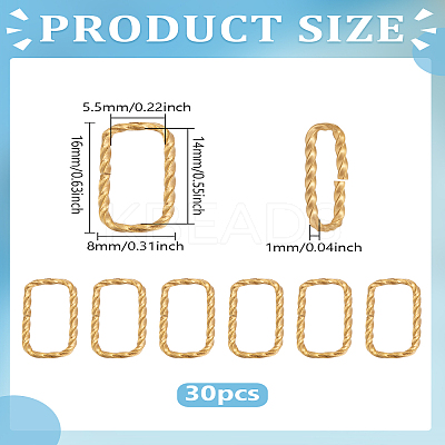 30Pcs 304 Stainless Steel Open Jump Rings STAS-LP0004-89-1