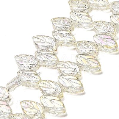 Electroplate Glass Beads Strands X-EGLA-B004-02A-FR01-1