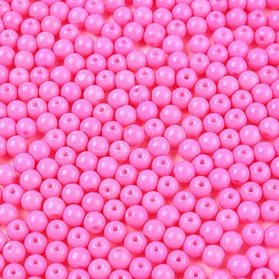 Opaque Baking Paint Glass Beads DGLA-T004-02J-1