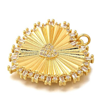 Brass Micro Pave Cubic Zirconia Pendants LS-KK-U055-25G-1