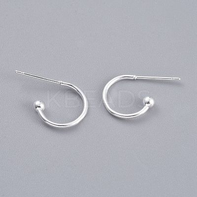 304 Stainless Steel Earring Hooks STAS-K211-01S-1
