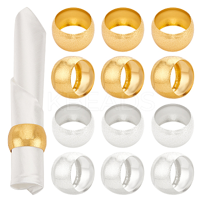 12Pcs 2 Colors Iron Napkin Rings AJEW-PH0011-37-1