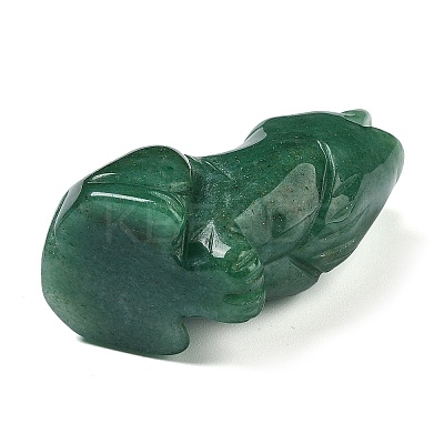 Natural Green Aventurine Wolf Figurine Display Decorations G-PW0007-013F-1
