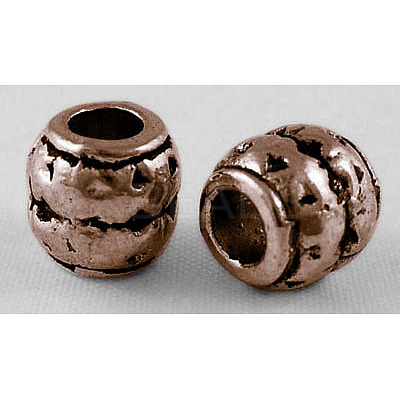 Tibetan Style Alloy Large Hole Barrel Beads LS-RLF0929Y-NF-1