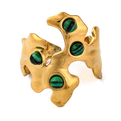 Irregular Synthetic Gemstone Finger Rings RJEW-Q822-13G-1