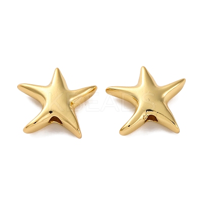 Rack Plating Brass Beads KK-S406-07G-1