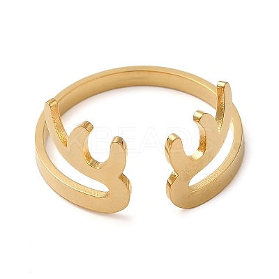 304 Stainless Steel Cuff Rings RJEW-G299-03G-1