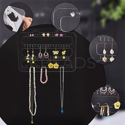 Acrylic Wall Mounted Earring Display Stands EDIS-WH0016-039A-1