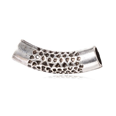 Tibetan Style Alloy Hollow Tube Beads PALLOY-K210-03-AS-1