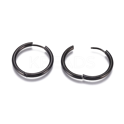 304 Stainless Steel Huggie Hoop Earrings EJEW-G272-01-20mm-B-1