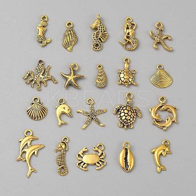 Tibetan Style Alloy Pendants Kits DIY-WH20002-211AG-1