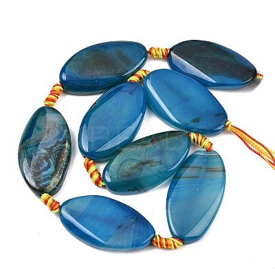 Natural Banded Agate Beads Strands G-F825-H01-01A-1