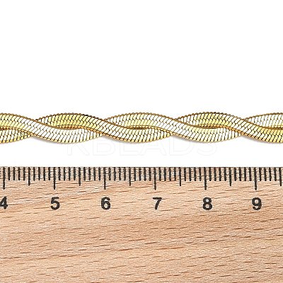 304 Stainless Steel Twist Rope Chain Bracelet for Men Women LS-BJEW-P284-02G-1